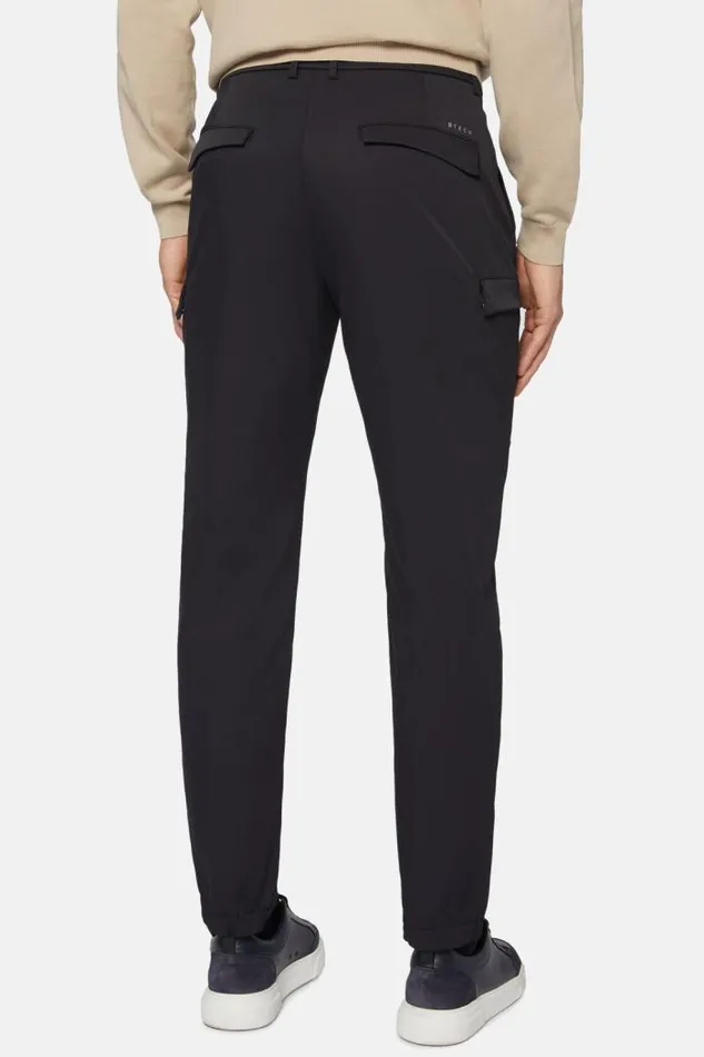 Trousers Men Boggi Milano B Tech Technical Fabric Maverick Cargo Trousers Navy Blue Trousers Men Boggi Milano B Tech Technical Fabric Maverick Cargo Trousers Navy Blue