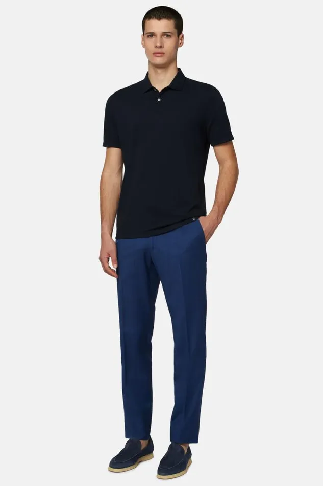 Trousers Men Boggi Milano Wool B Aria Trousers Royal Blue Trousers Men Boggi Milano Wool B Aria Trousers Royal Blue