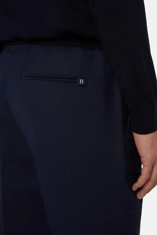 Trousers Men Boggi Milano Wool City Trousers Blue Trousers Men Boggi Milano Wool City Trousers Blue