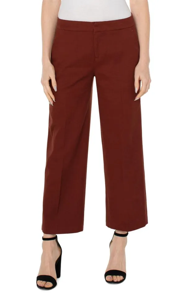 TROUSERS Women Liverpool Los Angeles WIDE LEG ANKLE TROUSER Brunette