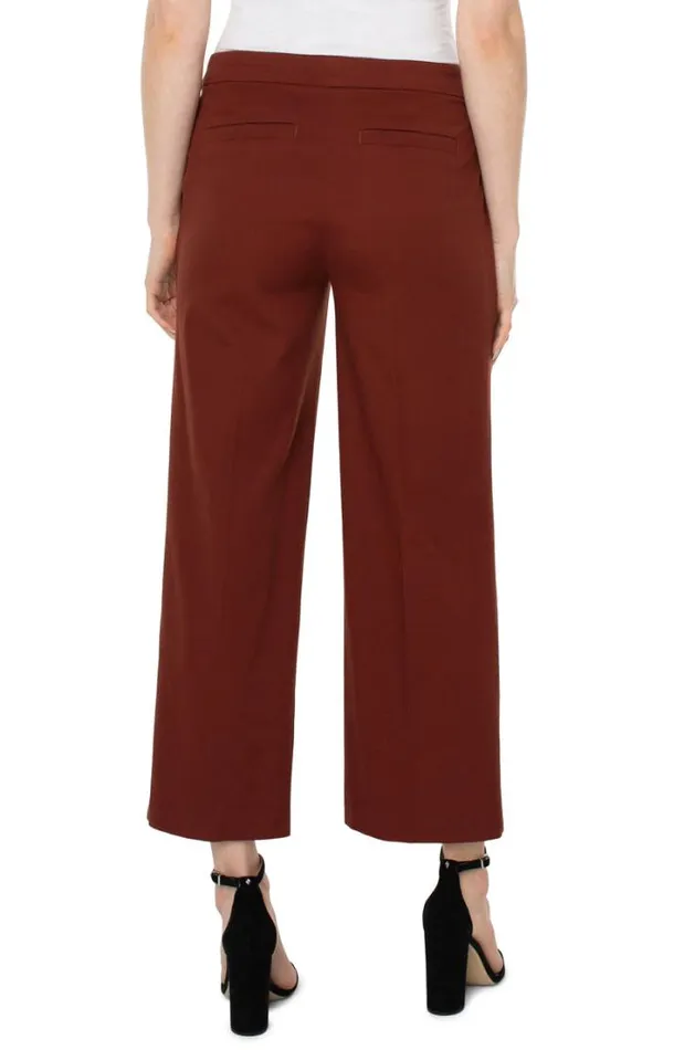 TROUSERS Women Liverpool Los Angeles WIDE LEG ANKLE TROUSER Brunette