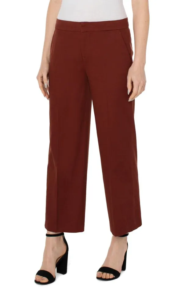 TROUSERS Women Liverpool Los Angeles WIDE LEG ANKLE TROUSER Brunette