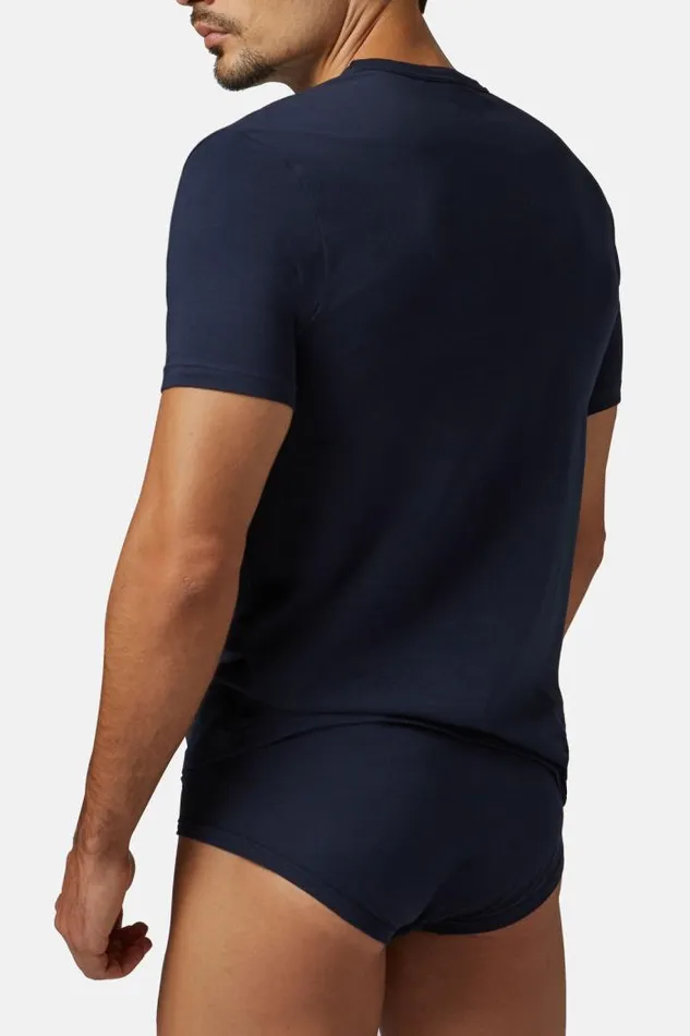 Underwear And Pajamas Men Boggi Milano Stretch Cotton Jersey Tshirt Navy Blue Underwear And Pajamas Men Boggi Milano Stretch Cotton Jersey Tshirt Navy Blue