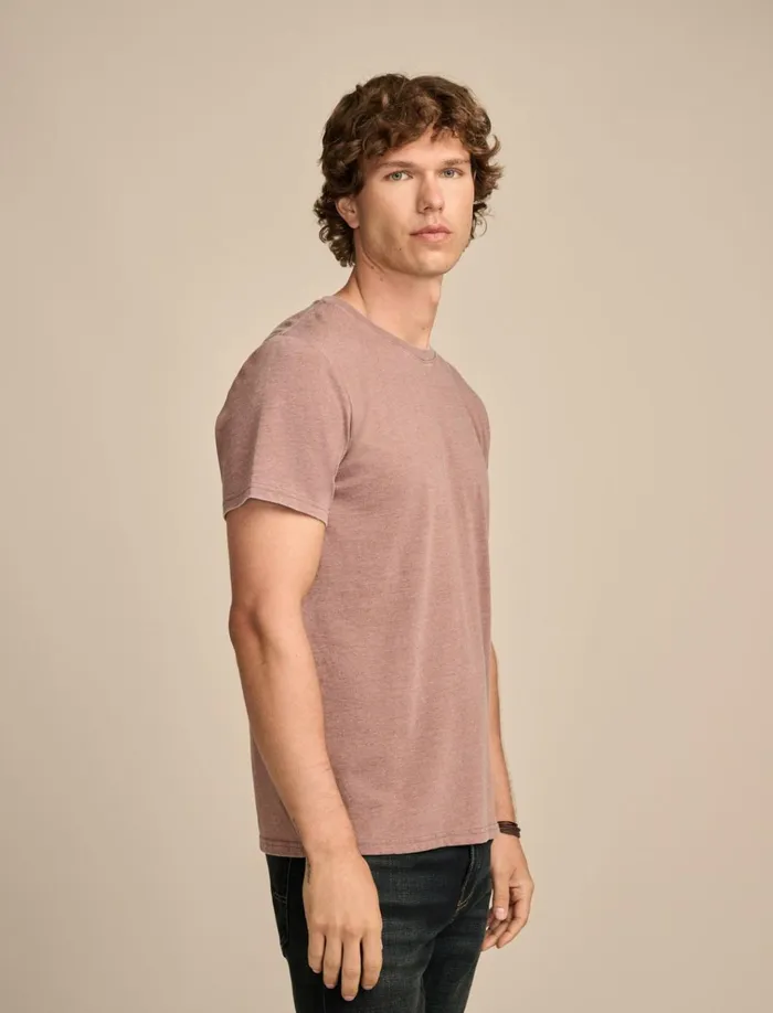 Venice Burnout Crew Neck Tee Deep Taupe Men Lucky Brand Shirts and Tops