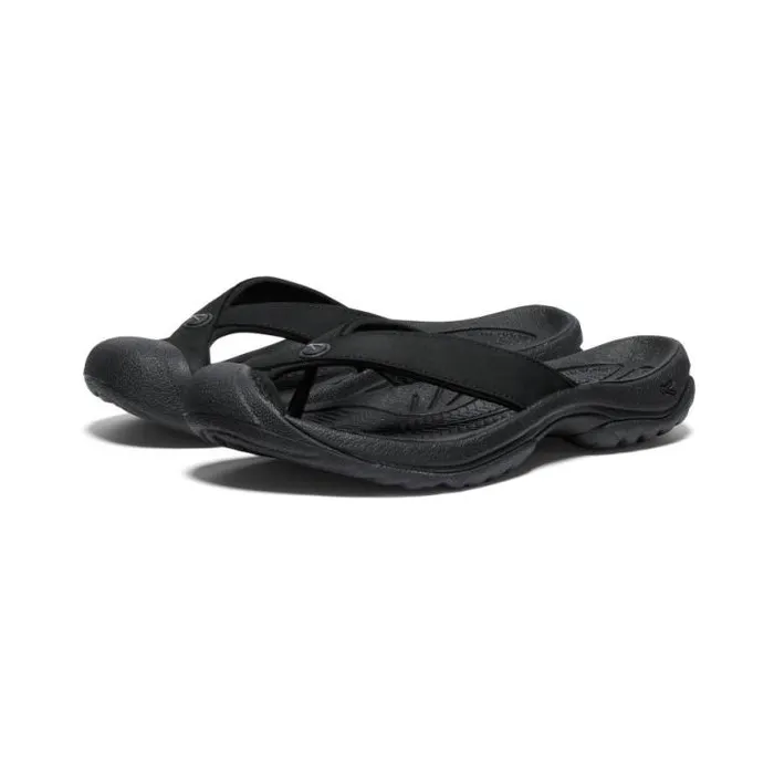 Waimea BlackBlack Leather FlipFlop Women KEEN SlipOns Waimea BlackBlack Leather FlipFlop Women KEEN SlipOns
