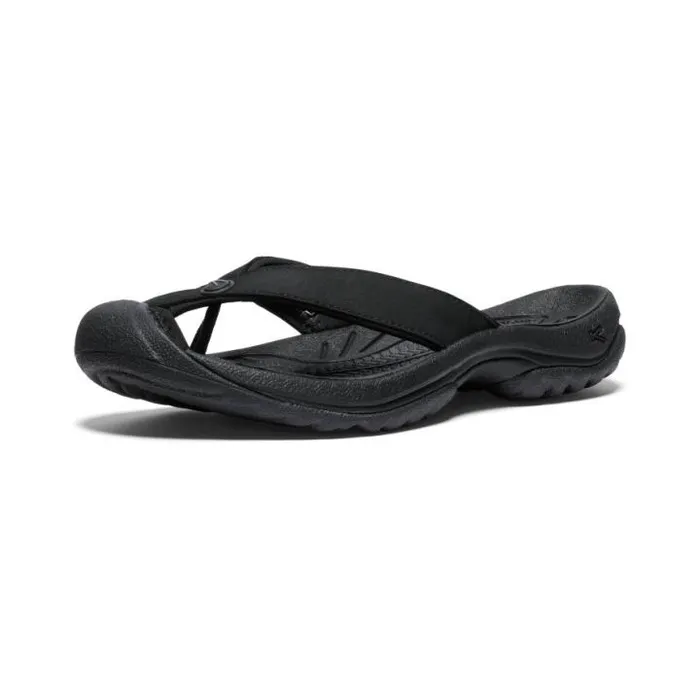 Waimea BlackBlack Leather FlipFlop Women KEEN SlipOns Waimea BlackBlack Leather FlipFlop Women KEEN SlipOns