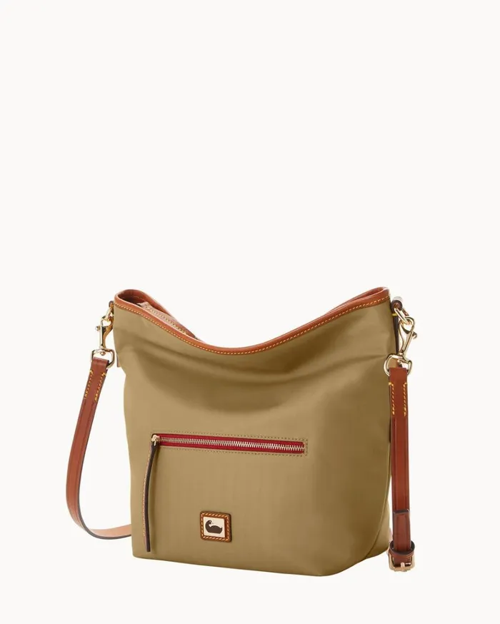 Wayfarer Small Hobo Crossbody Taupe Women Dooney and Bourke Crossbodies Wayfarer Small Hobo Crossbody Taupe Women Dooney and Bourke Crossbodies