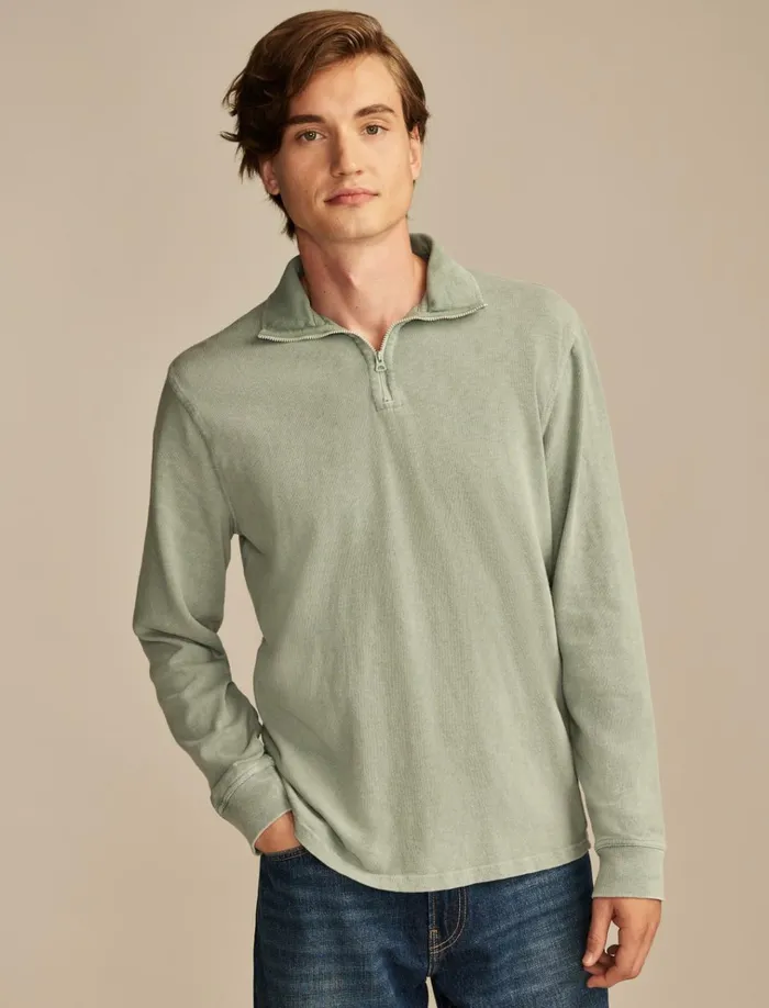 Weekend Slub Jersey Quarter Zip Slate Gray 1570 Men Lucky Brand Shirts and Tops Weekend Slub Jersey Quarter Zip Slate Gray 1570 Men Lucky Brand Shirts and Tops