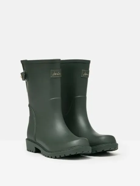 Wellies Women Joules Green Adjustable Mid Calf Wellies