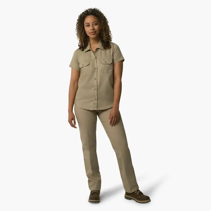 Women039s 574 Original Work Shirt Military Khaki Military Khaki ksh Women Dickies Button Up Women039s 574 Original Work Shirt Military Khaki Military Khaki ksh Women Dickies Button Up