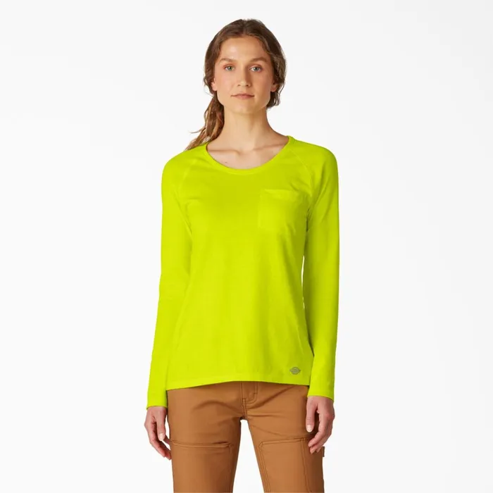Women039s Cooling Long Sleeve Pocket TShirt Bright Yellow Bright Yellow bwd Women Dickies Hi Vis Women039s Cooling Long Sleeve Pocket TShirt Bright Yellow Bright Yellow bwd Women Dickies Hi Vis