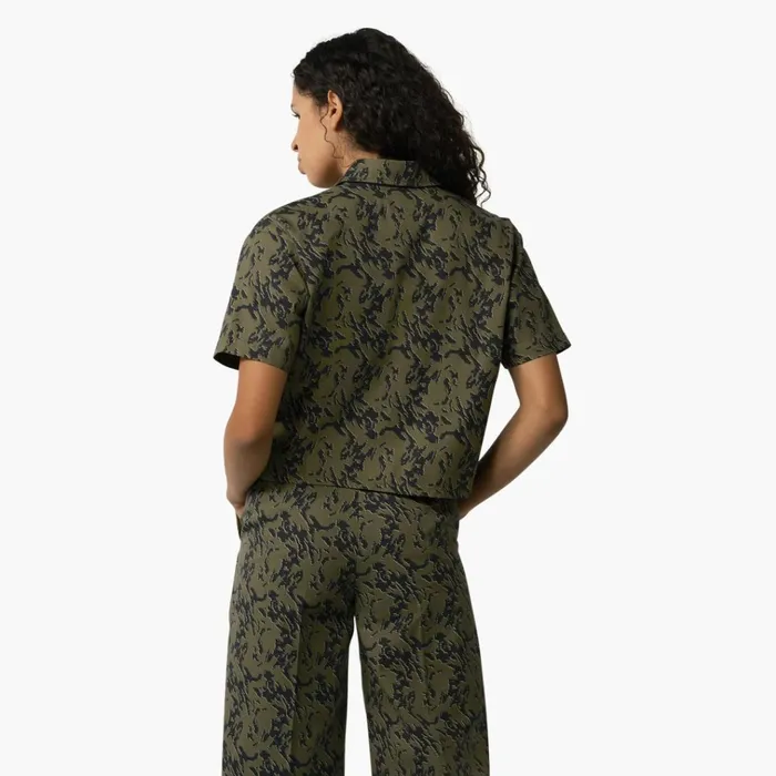 Women039s Drewsey Camo Cropped Work Shirt Military Green Glitch Camo Military Green Glitch Camo mpe Women Dickies Cropped Tops Women039s Drewsey Camo Cropped Work Shirt Military Green Glitch Camo Military Green Glitch Camo mpe Women Dickies Cropped Tops