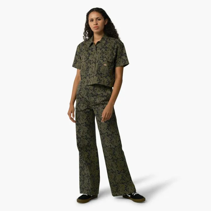 Women039s Drewsey Camo Cropped Work Shirt Military Green Glitch Camo Military Green Glitch Camo mpe Women Dickies Cropped Tops Women039s Drewsey Camo Cropped Work Shirt Military Green Glitch Camo Military Green Glitch Camo mpe Women Dickies Cropped Tops