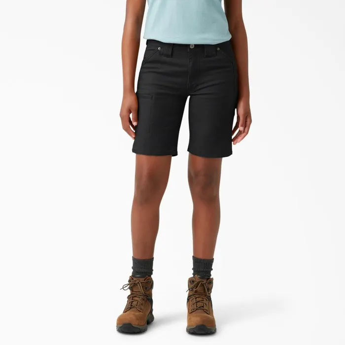 Women039s FLEX DuraTech Straight Fit Shorts 9034 Black Black bkx Women Dickies Cargo Women039s FLEX DuraTech Straight Fit Shorts 9034 Black Black bkx Women Dickies Cargo