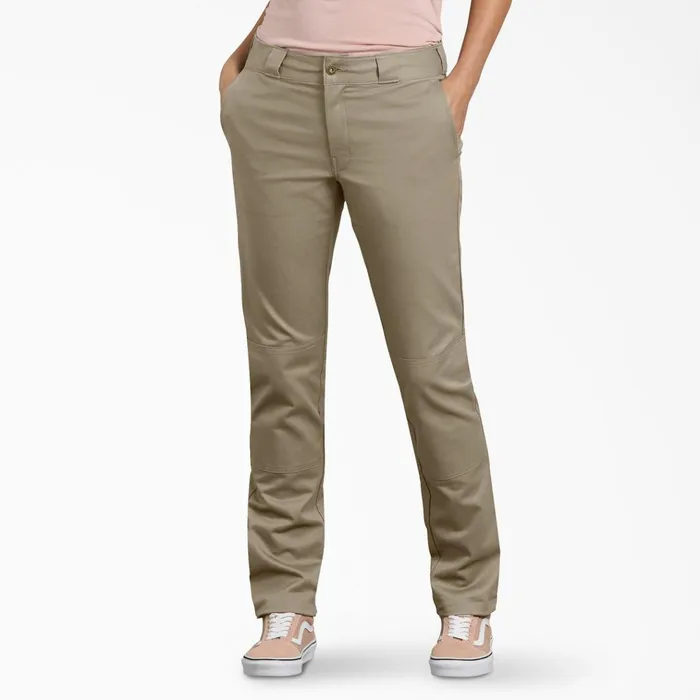 Women039s FLEX Slim Fit Double Knee Pants Desert Sand Desert Sand ds Women Dickies Double Knee Women039s FLEX Slim Fit Double Knee Pants Desert Sand Desert Sand ds Women Dickies Double Knee