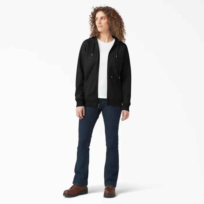 Women039s Heavyweight FullZip Fleece Hoodie Black Black kbk Women Dickies Hoodies and Sweatshirts Women039s Heavyweight FullZip Fleece Hoodie Black Black kbk Women Dickies Hoodies and Sweatshirts
