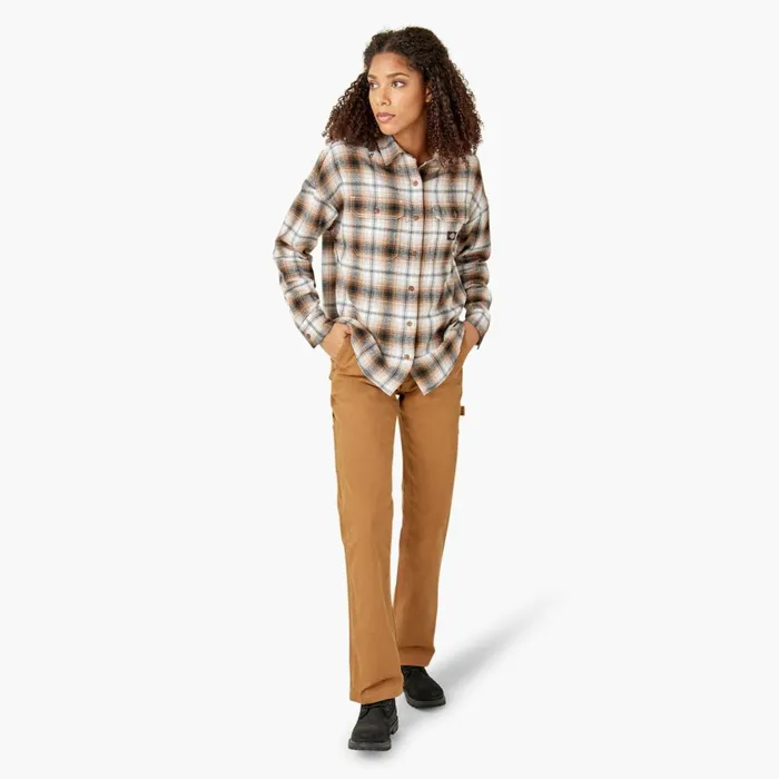 Women039s Long Sleeve Flannel Shirt Brown DuckBlack Ombre Plaid Brown Duckblack Ombre Plaid wpb Women Dickies Button Up Women039s Long Sleeve Flannel Shirt Brown DuckBlack Ombre Plaid Brown Duckblack Ombre Plaid wpb Women Dickies Button Up