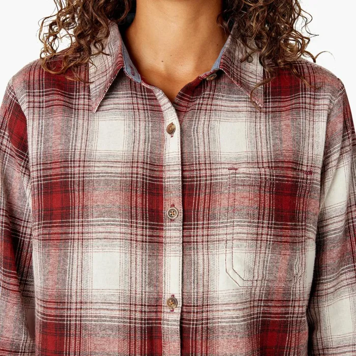 Women039s Plaid Flannel Long Sleeve Shirt Fired Brick Ombre Plaid Fired Brick Ombre Plaid c1x Women Dickies Button Up Women039s Plaid Flannel Long Sleeve Shirt Fired Brick Ombre Plaid Fired Brick Ombre Plaid c1x Women Dickies Button Up