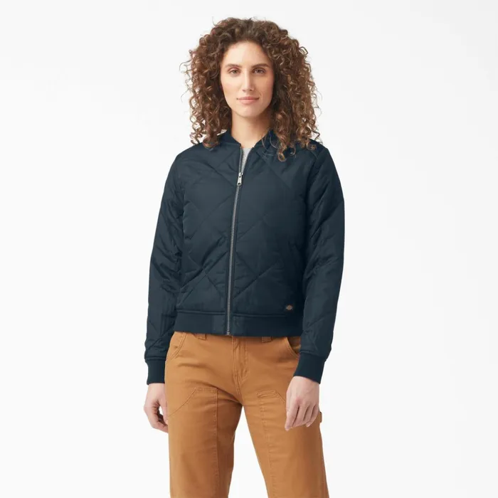 Women039s Quilted Bomber Jacket Dark Navy Dark Navy dn Women Dickies Coats and Jackets Women039s Quilted Bomber Jacket Dark Navy Dark Navy dn Women Dickies Coats and Jackets