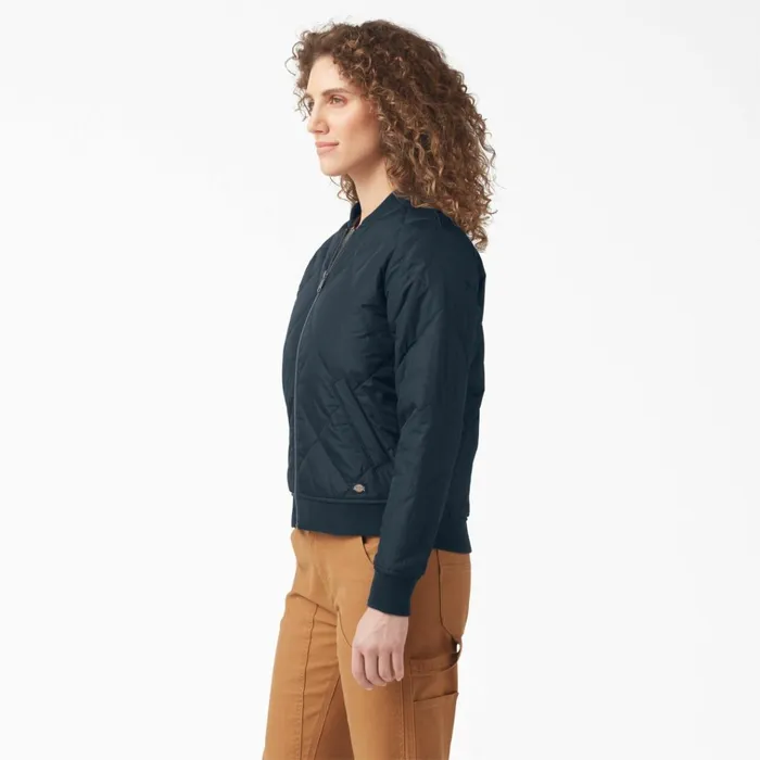 Women039s Quilted Bomber Jacket Dark Navy Dark Navy dn Women Dickies Coats and Jackets Women039s Quilted Bomber Jacket Dark Navy Dark Navy dn Women Dickies Coats and Jackets
