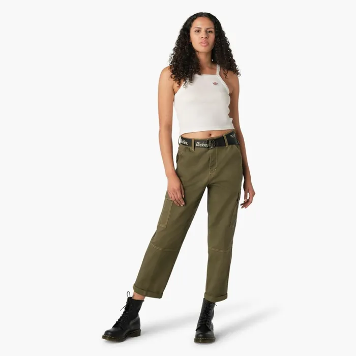 Women039s Relaxed Fit Contrast Stitch Cropped Cargo Pants Military Green Military Green ml Women Dickies Cargo Women039s Relaxed Fit Contrast Stitch Cropped Cargo Pants Military Green Military Green ml Women Dickies Cargo