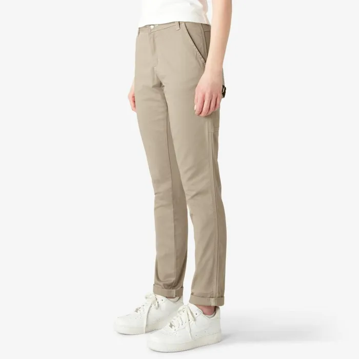 Women039s Slim Straight Fit Roll Hem Carpenter Pants Desert Sand Desert Sand ds Women Dickies Carpenter Women039s Slim Straight Fit Roll Hem Carpenter Pants Desert Sand Desert Sand ds Women Dickies Carpenter