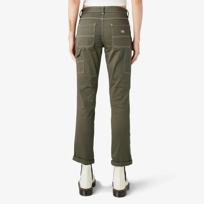 Women039s Slim Straight Fit Roll Hem Carpenter Pants Olive Green Olive Green og Women Dickies Carpenter Women039s Slim Straight Fit Roll Hem Carpenter Pants Olive Green Olive Green og Women Dickies Carpenter