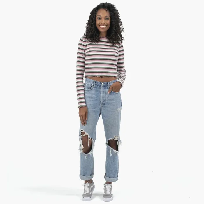 Women039s Striped Long Sleeve Cropped TShirt Green Fox Baby Stripe Green Fox Baby Stripe gsx Women Dickies Long Sleeve TShirts Women039s Striped Long Sleeve Cropped TShirt Green Fox Baby Stripe Green Fox Baby Stripe gsx Women Dickies Long Sleeve TShirts