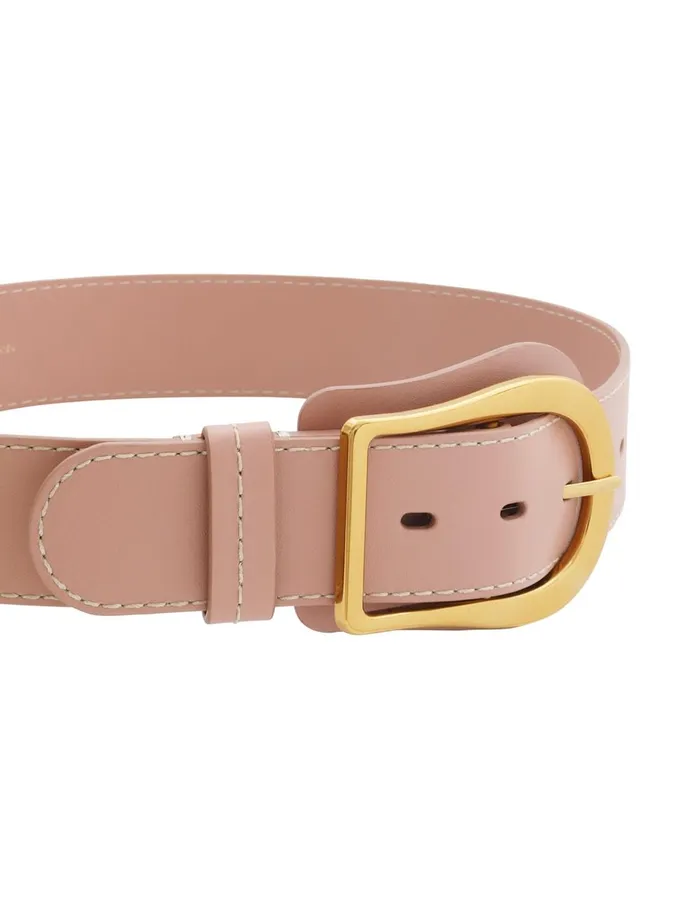 Women Accessories Zimmermann Wide Leather Belt 40 Rose