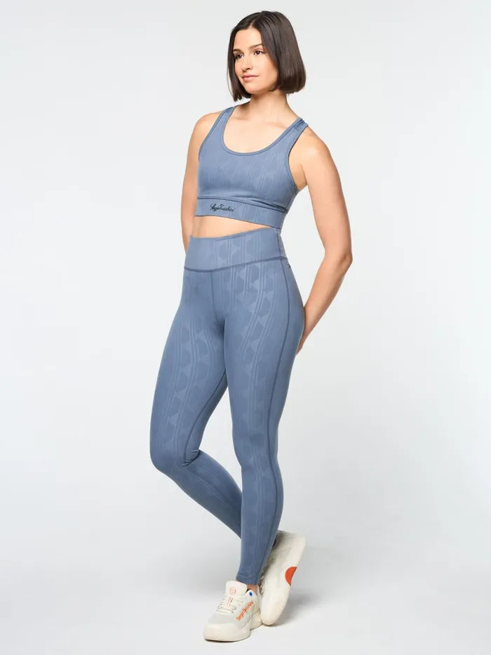 Women Athleisure Sergio Tacchini Viano Printed Sports Bra Grisaille