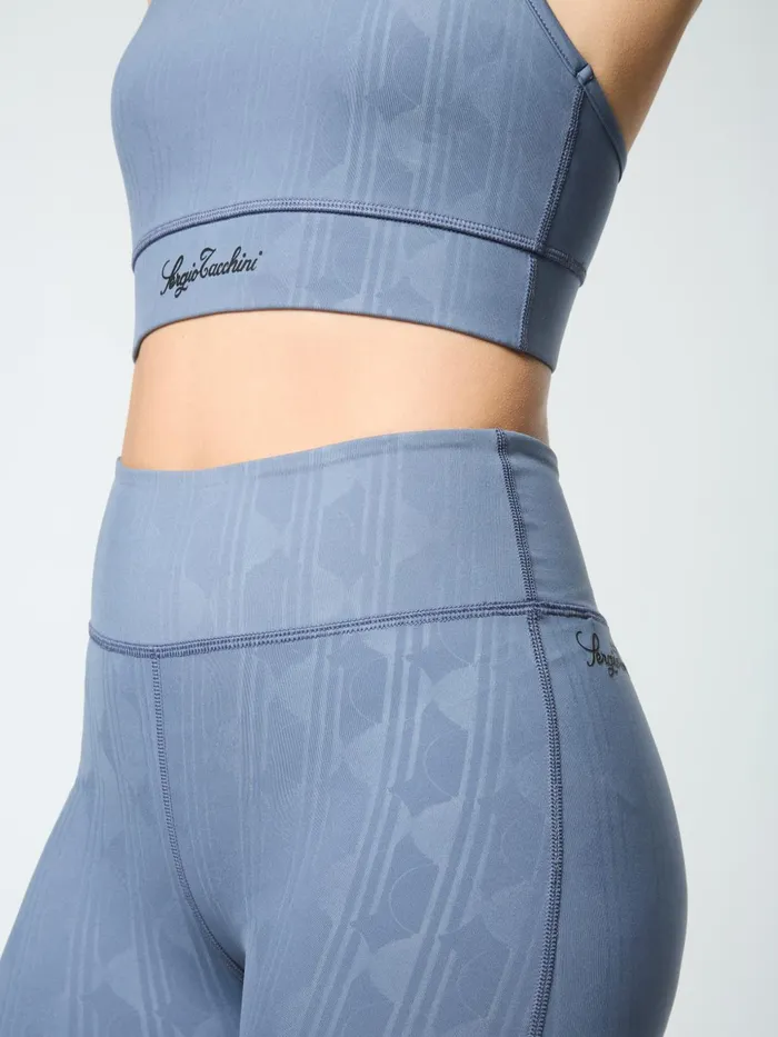 Women Athleisure Sergio Tacchini Viano Printed Sports Bra Grisaille