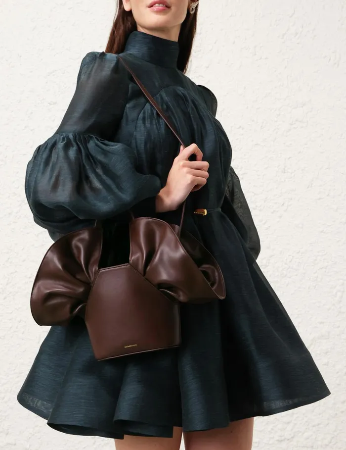 Women Bags Zimmermann Calyxe Bucket Dark Chocolate