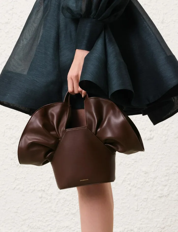 Women Bags Zimmermann Calyxe Bucket Dark Chocolate