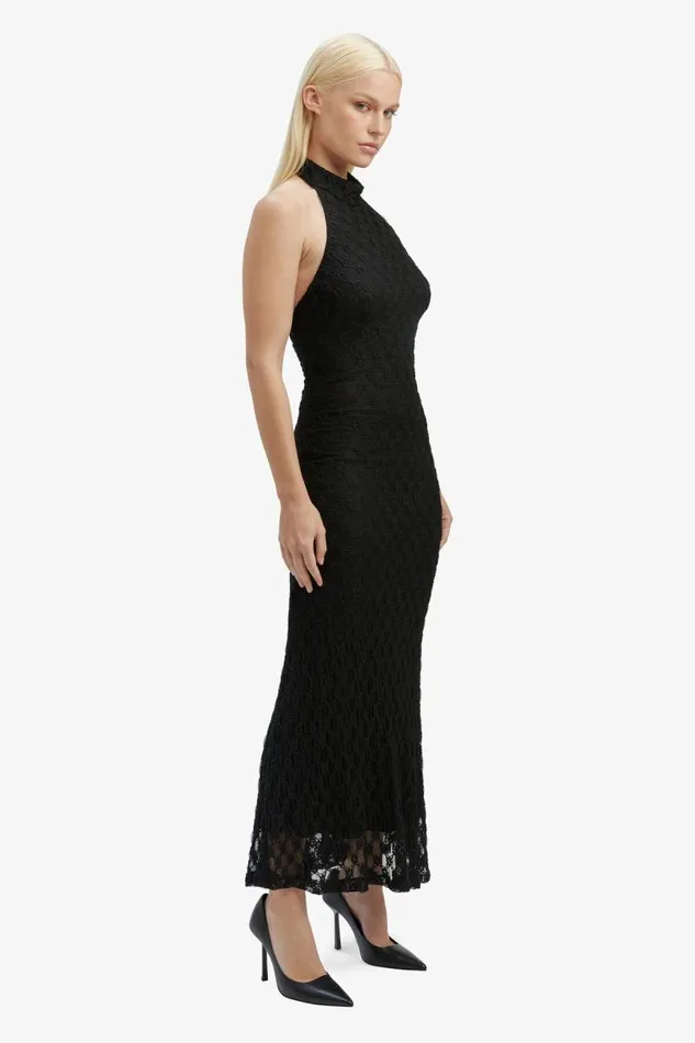 Women Bardot Day To Night Dresses Adoni Ola Lace Midi Dress In Black Women Bardot Day To Night Dresses Adoni Ola Lace Midi Dress In Black