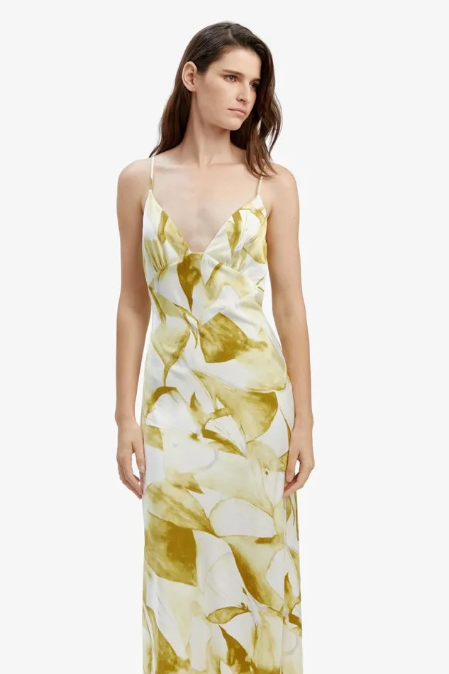Women Bardot Day To Night Dresses Capri Printed Slip Dress In Green Fl Women Bardot Day To Night Dresses Capri Printed Slip Dress In Green Fl