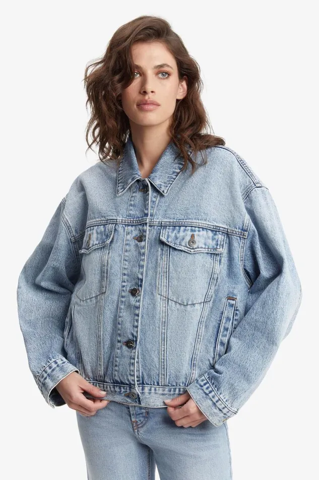 Women Bardot Denim Jackets Relaxed Denim Jacket In Vintage Women Bardot Denim Jackets Relaxed Denim Jacket In Vintage