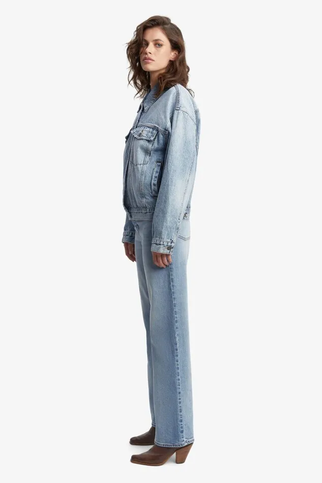 Women Bardot Denim Jackets Relaxed Denim Jacket In Vintage Women Bardot Denim Jackets Relaxed Denim Jacket In Vintage
