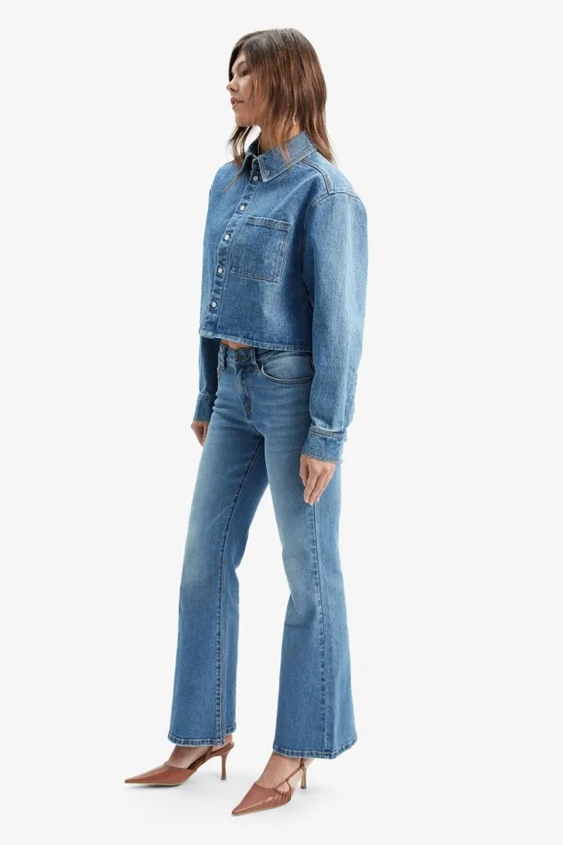 Women Bardot Flare Jean Daxton Low Boot Leg Jeans In Dark Denim Women Bardot Flare Jean Daxton Low Boot Leg Jeans In Dark Denim