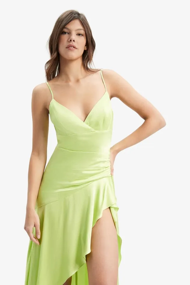 Women Bardot Occasion Dresses Sorella Midi Dress In Lime Women Bardot Occasion Dresses Sorella Midi Dress In Lime