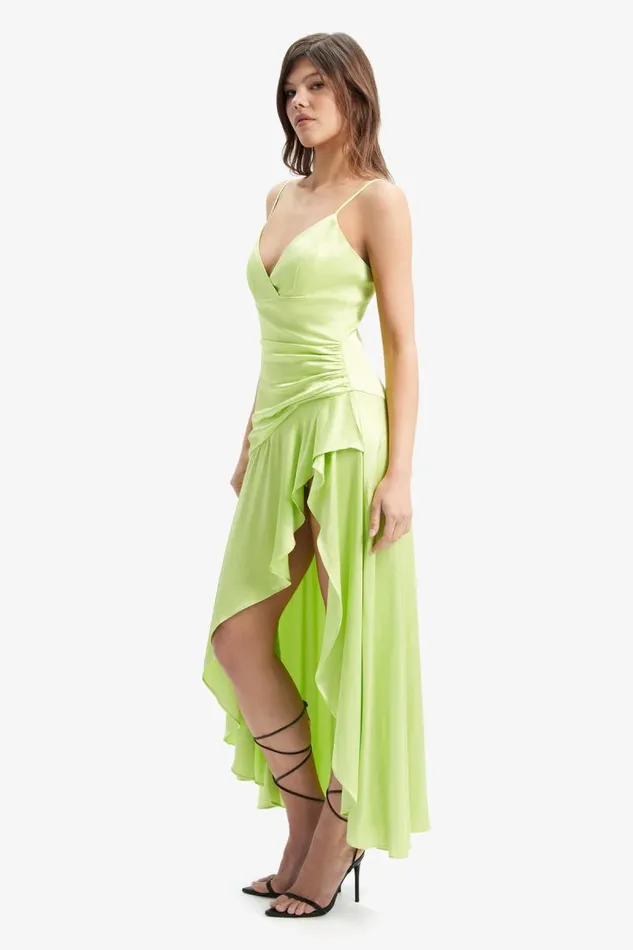 Women Bardot Occasion Dresses Sorella Midi Dress In Lime Women Bardot Occasion Dresses Sorella Midi Dress In Lime