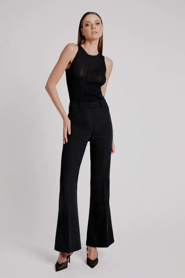 Women Bardot Pants Halifax Slim Flare Pant In Black