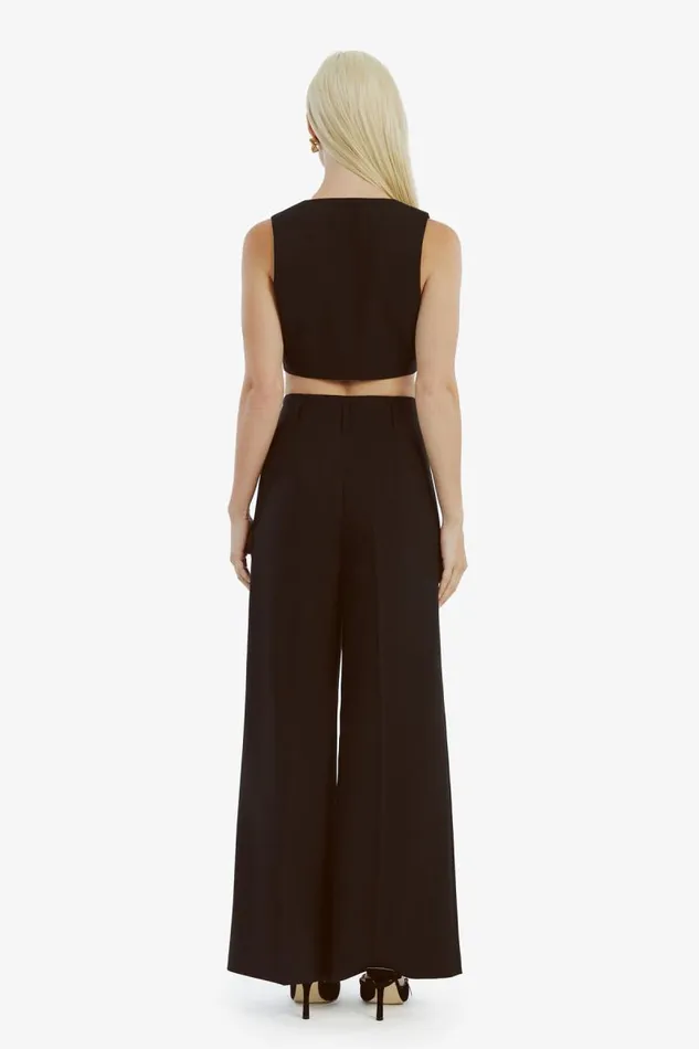 Women Bardot Party Tops Marla Cropped Vest In Black Women Bardot Party Tops Marla Cropped Vest In Black