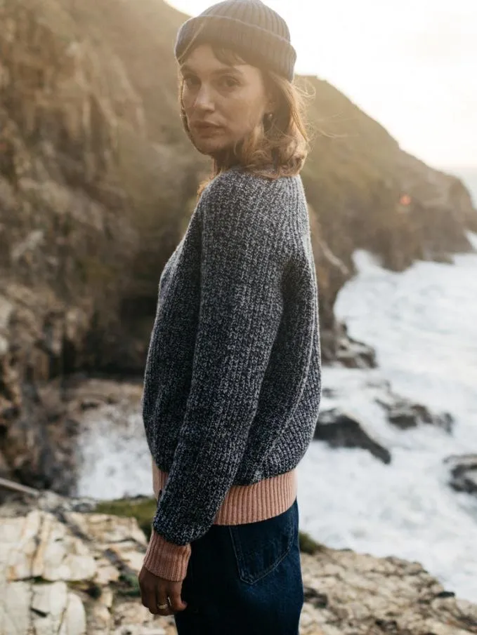 Women Baxter Jumper Navy Ecru Twistblush Finisterre Knitwear