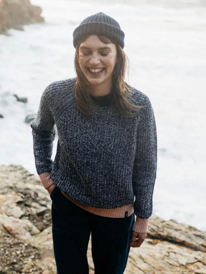 Women Baxter Jumper Navy Ecru Twistblush Finisterre Knitwear