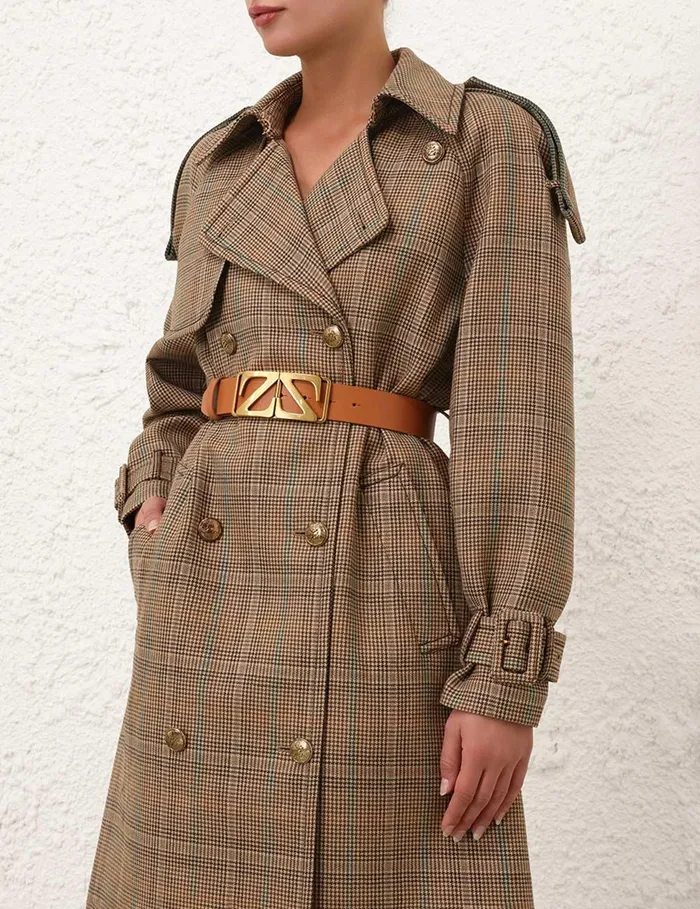 Women Belts Zimmermann Monogram Belt 40 Tan