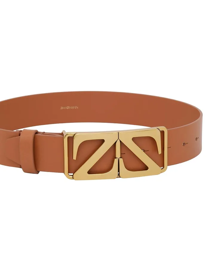 Women Belts Zimmermann Monogram Belt 40 Tan