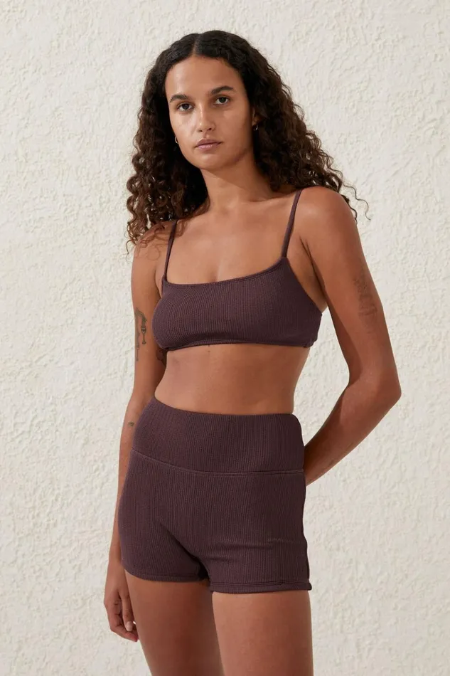 Women Bikinis Cotton On Highwaisted Swim Boyshort Willow Brown Crinkle Women Bikinis Cotton On Highwaisted Swim Boyshort Willow Brown Crinkle