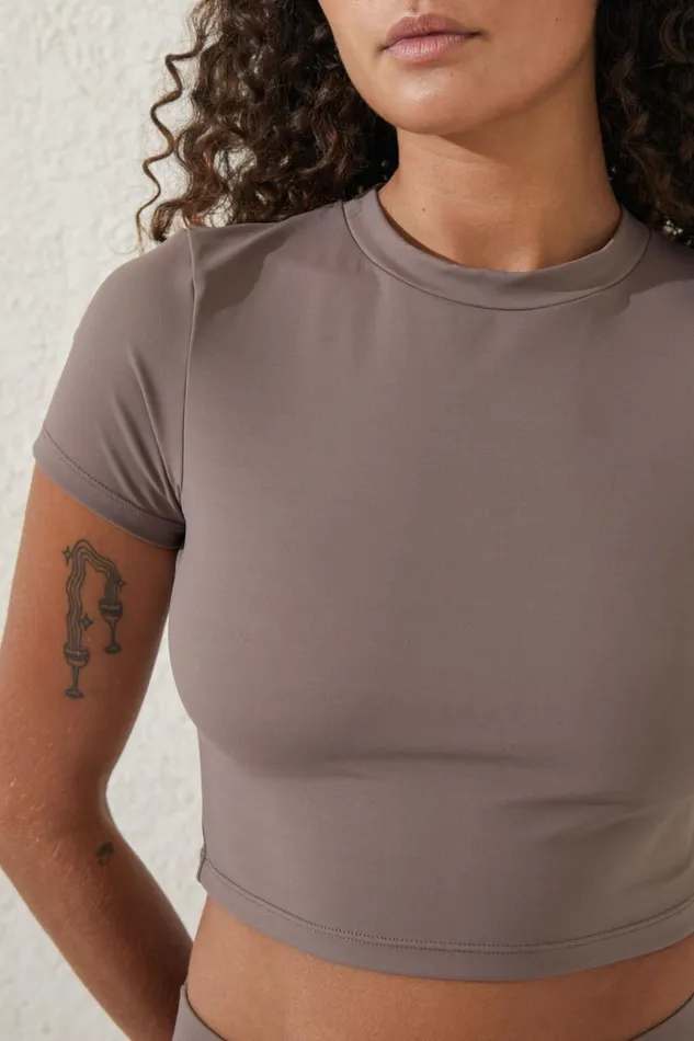 Women Bikinis Cotton On Smoothing Swim TShirt Raw Umber Women Bikinis Cotton On Smoothing Swim TShirt Raw Umber
