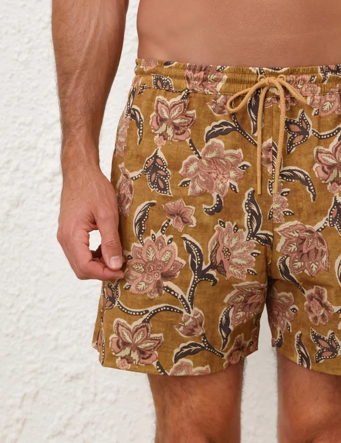 Women Boardshorts Zimmermann Tallow Boardshort Tan Floral