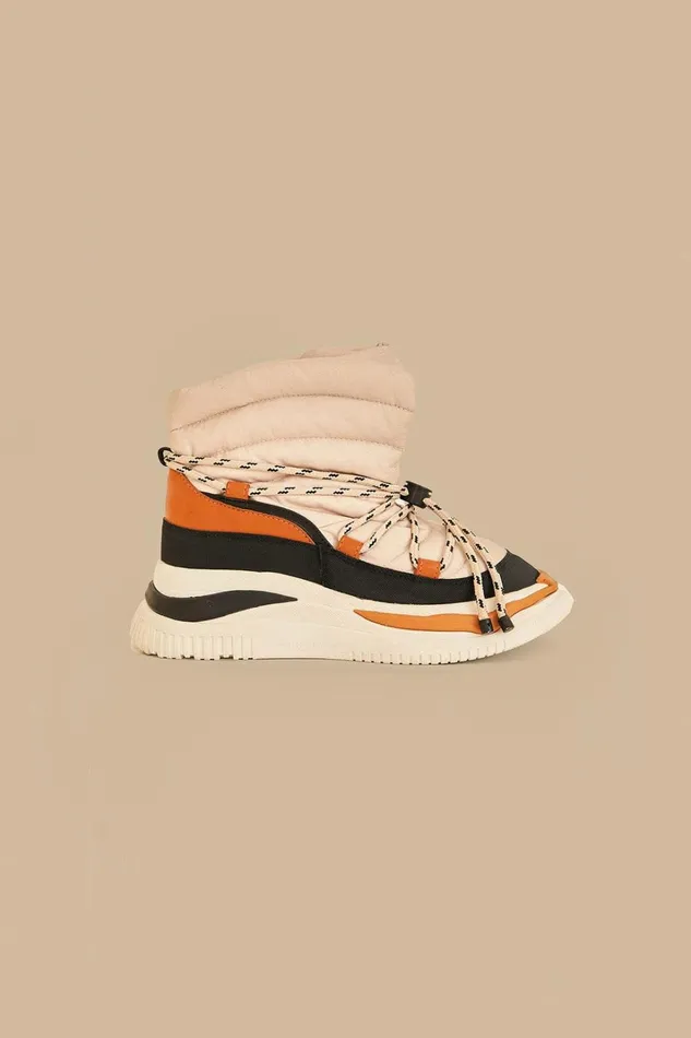 Women Boots and Sneakers Farm Rio Off White Matelasse Puffy Boot